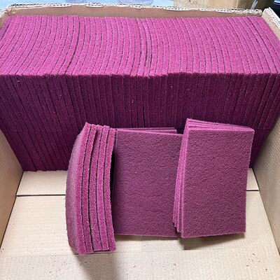 4x6 Inch Abrasive Non Woven Hand Pad 9mm Thick Coarse For Heavy Duty Cleaning