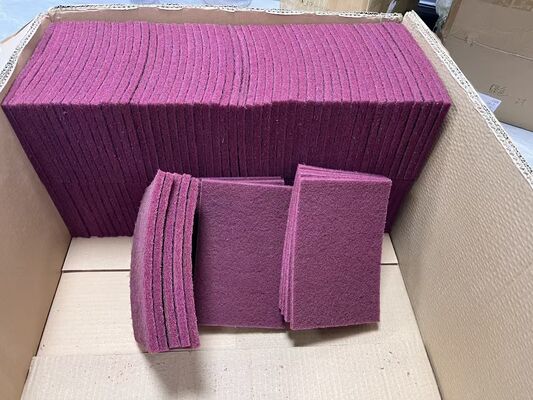 4x6 Inch Abrasive Non Woven Hand Pad 9mm Thick Coarse For Heavy Duty Cleaning