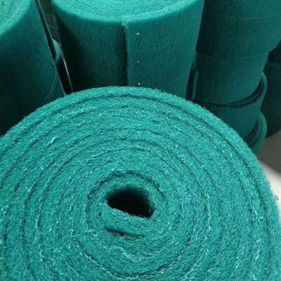 Green Non Woven Abrasive Roll Sandpaper 15mm 80 Grit For Metal Wood
