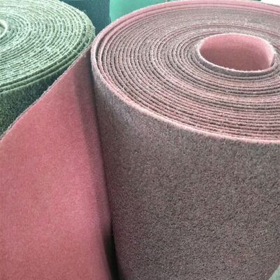 Green Non Woven Abrasive Roll Sandpaper 15mm 80 Grit For Metal Wood