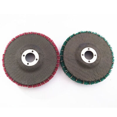 Nonwoven 60 Grit Flap Wheel Disc For Grinding 100x16mm custom