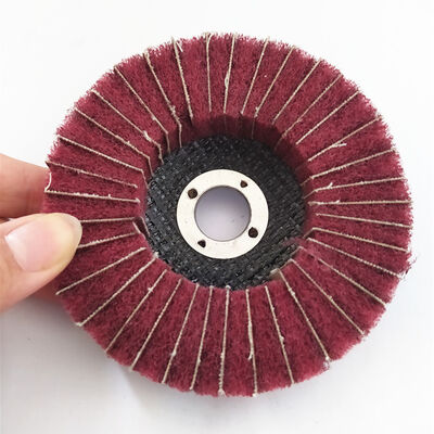 Nonwoven 60 Grit Flap Wheel Disc For Grinding 100x16mm custom