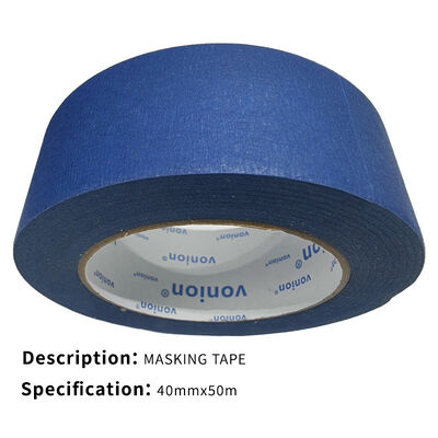 Blue White Automotive Paint Masking Tape Pressure Sensitive Adhesive In Bulk ODM