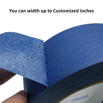 Blue White Automotive Paint Masking Tape Pressure Sensitive Adhesive In Bulk ODM