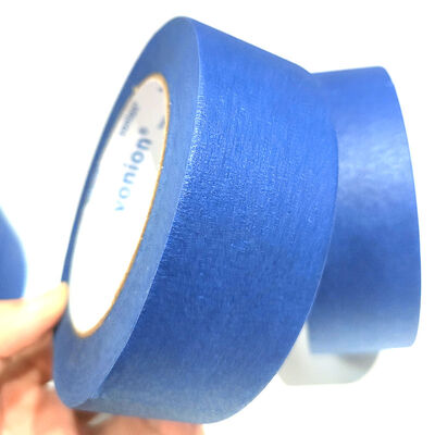 Blue White Automotive Paint Masking Tape Pressure Sensitive Adhesive In Bulk ODM