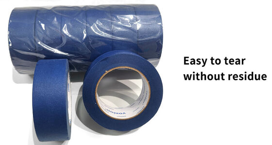 Blue White Automotive Paint Masking Tape Pressure Sensitive Adhesive In Bulk ODM