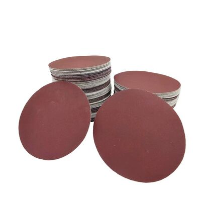 Red Zirconia Alumina Abrasive Sanding Disc 320 Grits With Hook Loop Custom