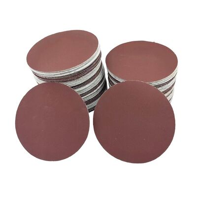 Red Zirconia Alumina Abrasive Sanding Disc 320 Grits With Hook Loop Custom