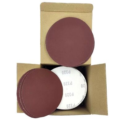 Red Zirconia Alumina Abrasive Sanding Disc 320 Grits With Hook Loop Custom