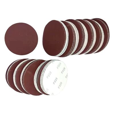 Red Zirconia Alumina Abrasive Sanding Disc 320 Grits With Hook Loop Custom