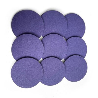 90a Hardness 80 Grit Non Porous Ceramic Sanding Pads Abrasive Disc Purple Sticky Back