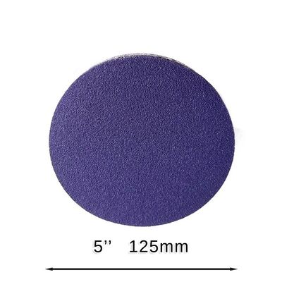 90a Hardness 80 Grit Non Porous Ceramic Sanding Pads Abrasive Disc Purple Sticky Back