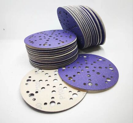 OEM 49 Hole Ceramic Alumina Abrasive Sanding Disc 6 Inch 100 Grit