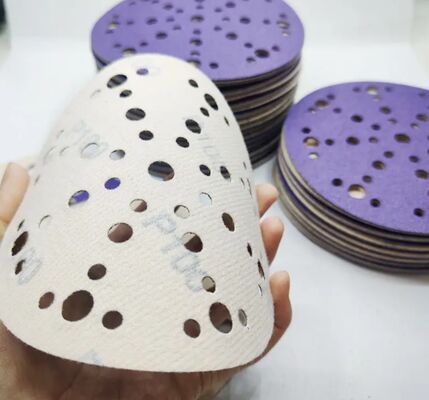 OEM 49 Hole Ceramic Alumina Abrasive Sanding Disc 6 Inch 100 Grit