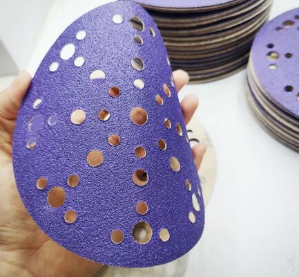 OEM 49 Hole Ceramic Alumina Abrasive Sanding Disc 6 Inch 100 Grit