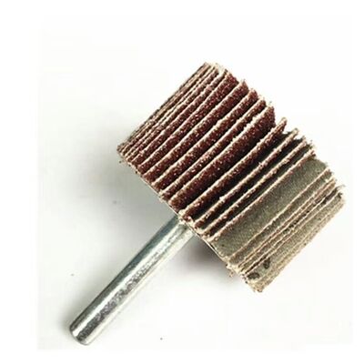 Brown Aluminum Oxide Shaft Mounted Flap Wheels 40mm For Die Grinders