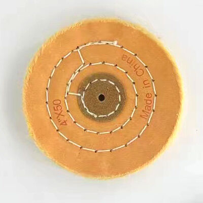 4 Inch Polishing Cotton Wheel White Yellow For Jewelry Finishing 3500RPM ODM