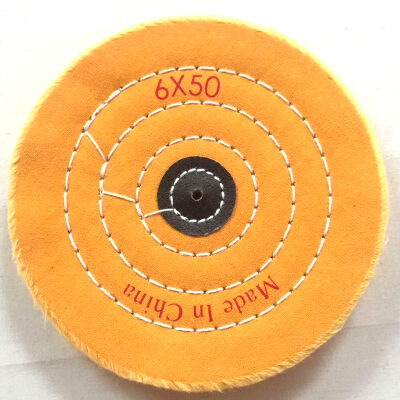 4 Inch Polishing Cotton Wheel White Yellow For Jewelry Finishing 3500RPM ODM