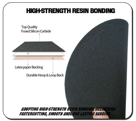 Customized Silicon Carbide Sanding Discs For Granite Wood Abrasive Tools 5 Inch