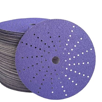ODM Ceramic Abrasive Sanding Disc Sandpaper 150mm Aluminum Oxide Cyclone Hole