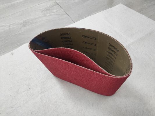OEM 2x48 Ceramic Red Abrasive Sanding Belt Paper Based For Steel Polishing