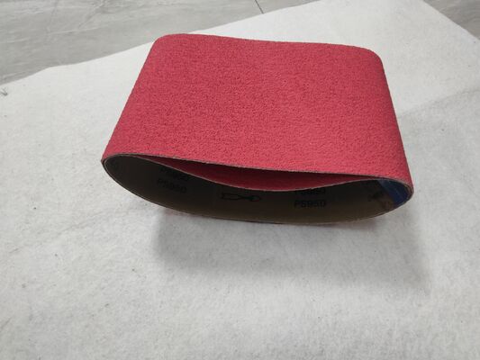 OEM 2x48 Ceramic Red Abrasive Sanding Belt Paper Based For Steel Polishing