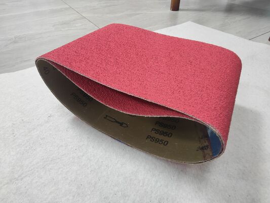 OEM 2x48 Ceramic Red Abrasive Sanding Belt Paper Based For Steel Polishing