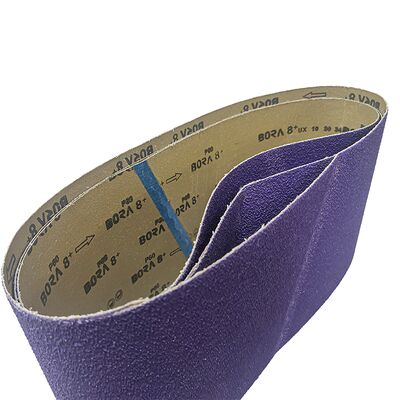 LUX BORA 8+ Purple Aluminium Ceramic Abrasive Sanding Belt 4x36 For Metal
