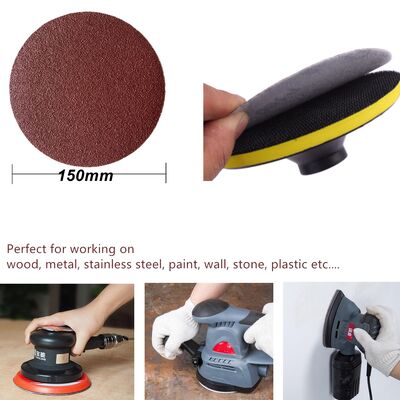 Hook And Loop Abrasive Sanding Disc Sandpaper Sheets For Surface Polishing 125 mm