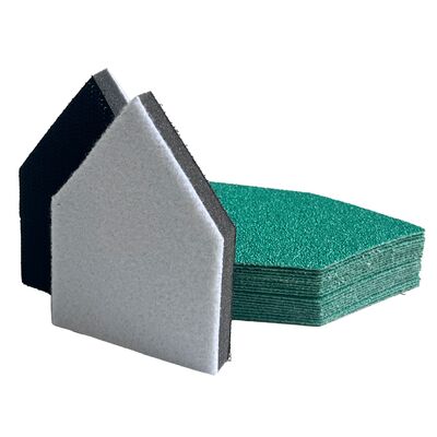 Triangle Zirconia Abrasive Hook And Loop Sandpaper Sheets For Milwaukee Fuel Sanders