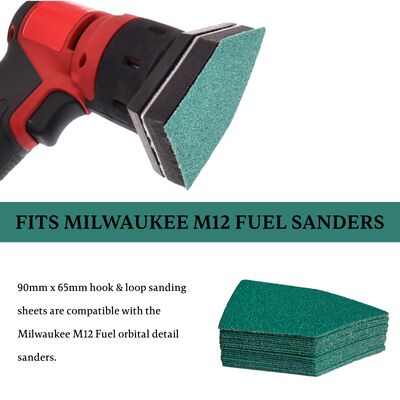 Triangle Zirconia Abrasive Hook And Loop Sandpaper Sheets For Milwaukee Fuel Sanders