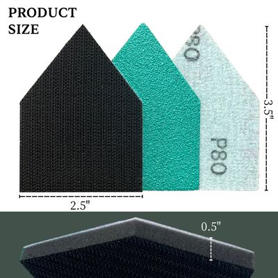 Triangle Zirconia Abrasive Hook And Loop Sandpaper Sheets For Milwaukee Fuel Sanders