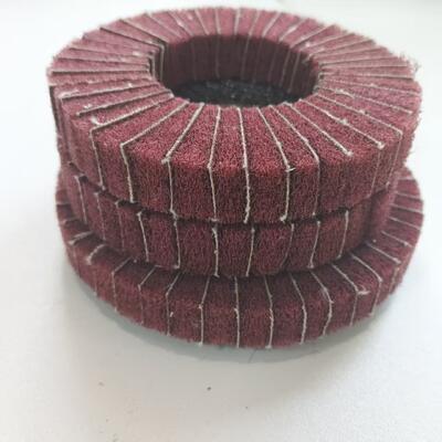 Aluminium Non Woven Flap Disc Buffing Wheel Nylon Fiber 6 Inch For Grinding Metal
