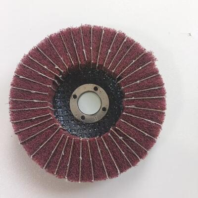 Aluminium Non Woven Flap Disc Buffing Wheel Nylon Fiber 6 Inch For Grinding Metal