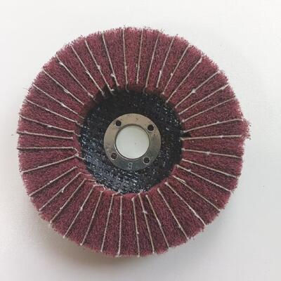 Aluminium Non Woven Flap Disc Buffing Wheel Nylon Fiber 6 Inch For Grinding Metal
