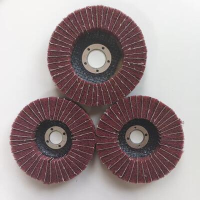 Aluminium Non Woven Flap Disc Buffing Wheel Nylon Fiber 6 Inch For Grinding Metal