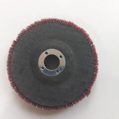 Aluminium Non Woven Flap Disc Buffing Wheel Nylon Fiber 6 Inch For Grinding Metal