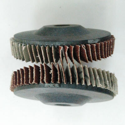 Curved 320 Grit 40 Grit Flap Wheel Disc Aluminium Oxide For Metal Custom