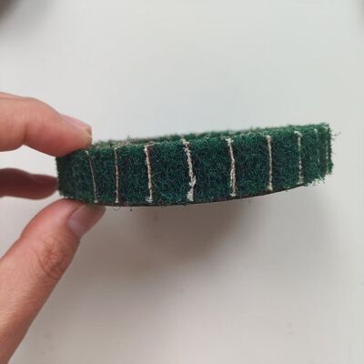 Green Non Woven Nylon Abrasive Flap Disc Pad 100mm 115mm For Metal