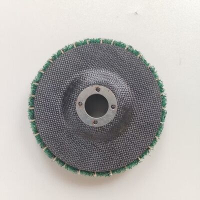 Green Non Woven Nylon Abrasive Flap Disc Pad 100mm 115mm For Metal