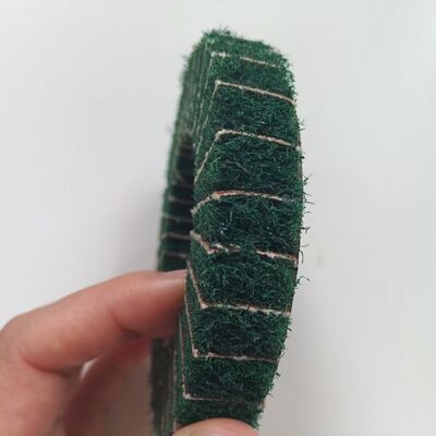 Green Non Woven Nylon Abrasive Flap Disc Pad 100mm 115mm For Metal