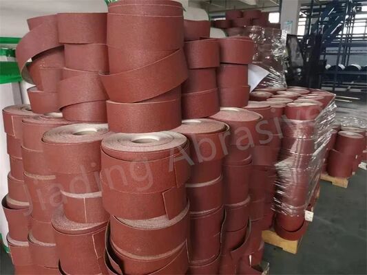 Hand Sliced Twilled Belt Sander Sandpaper Aluminium Oxide Sanding Roll 1x30