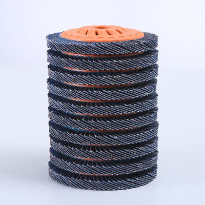 Blue Zirconia Aluminium Abrasive Flap Disc 36 Grit For Angle Ginder Wood Polishing