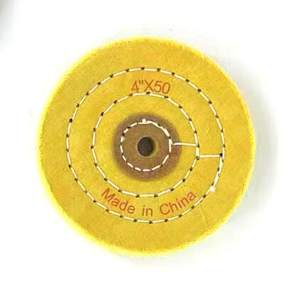 6 Inch Heavy Duty Cotton Buffing Wheels 50 Ply & 80 Ply for Industrial Polishing