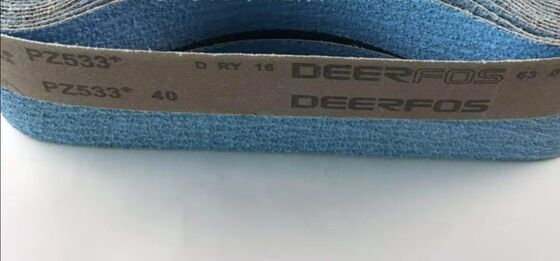 DEERFOS Zirconia Abrasive Sanding Belt 610x100mm with Ceramic-Cloth Backing for Heavy-Duty Grinding