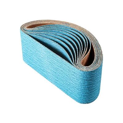 DEERFOS Zirconia Abrasive Sanding Belt 610x100mm with Ceramic-Cloth Backing for Heavy-Duty Grinding