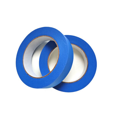 High Temp UV Resistant Blue Paper Crepe Masking Tape For Car Paint 12mm X 30m