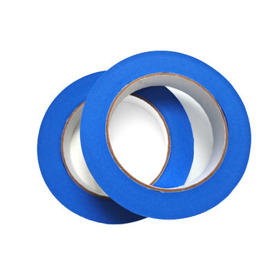 High Temp UV Resistant Blue Paper Crepe Masking Tape For Car Paint 12mm X 30m