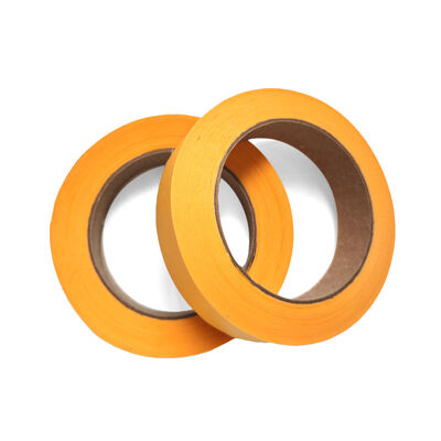 Yellow Textured Crepe Paper Tape Acrylic Adhesive 80mm 20mm