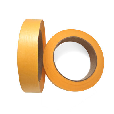 Yellow Textured Crepe Paper Tape Acrylic Adhesive 80mm 20mm